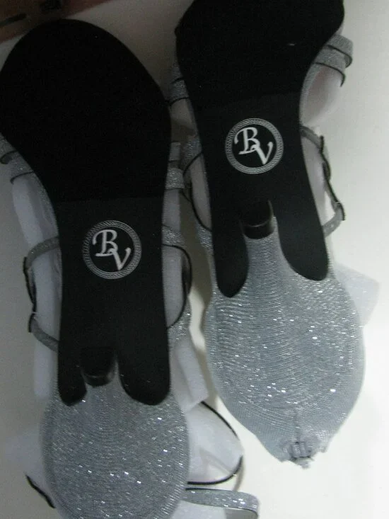 * Bella Vita Silver Sandals 8 1/2 8.5 New in Box $79.99 Glitter Date Strappy - Picture 6 of 7